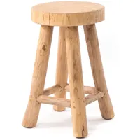 DESIGN DELIGHTS Hocker Pinto Teakholz 50 x 30 x 30 cm Beige