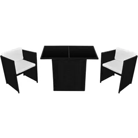 vidaXL Bistro-Set 3-tlg. schwarz 46067