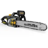 DOVAMAN Elektro Kettensäge 2400W Werkzeugloses Ein-Schritt-Spannen, 40cm Schiene und 2 Ketten