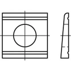 DIN 434 Keilscheibe vierkant Stahl 22mm für U-Träger