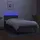 vidaXL Boxspringbett mit Matratze & Led Dunkelgrau 90x200 cm Stoff vidaXL