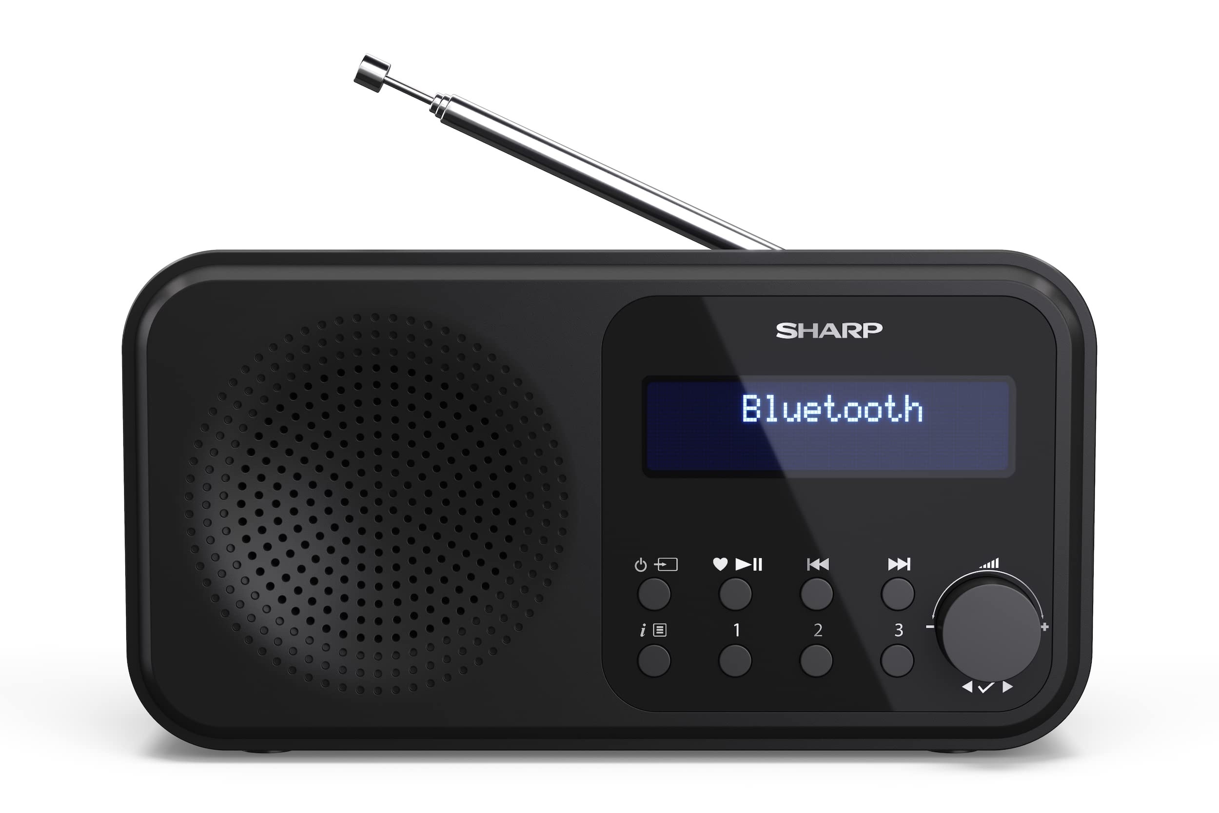 SHARP DR-P420 Portables Digitalradio (DAB/DAB+/FM mit RDS, USB, Bluetooth 5.0, 3,5mm Klinke Wecker-Funktionen), Schwarz