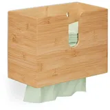 Relaxdays Papierhandtuchspender Braun