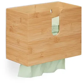 Relaxdays Papierhandtuchspender Braun