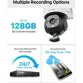 ZOSI 2K Überwachungskamera Schwarz