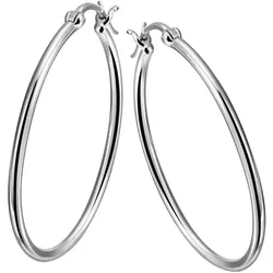 Paar Creolen FIRETTI "Schmuck Geschenk Silber 925 zeitlos Basic rhodiniert", silber (silberfarben), Ohrringe, Damen, Silber 925 (Sterlingsilber)