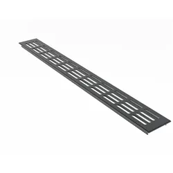 MS Beschläge Aluminium Lüftungsgitter 60mm x 300mm breit Anthrazit RAL7016 Stegblech Abluft