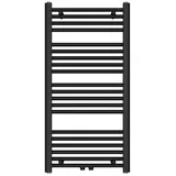 doporro - Design Badheizung gerade 100x50cm Anthrazit Röhrenheizkörper Horizontal Mittelanschluss Bad-Heizkörper