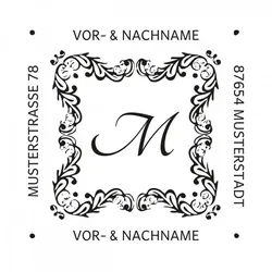 Monogrammstempel - Kranz - Trodat 4924