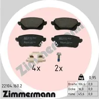ZIMMERMANN Bremsbelagsatz, Scheibenbremse