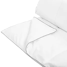 Beliani Bettdecke Weiß Baumwolle 155 x 220 cm Doppeldecke Monochromatisch Warm Ganzjährig Schlafzimmer