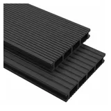 vidaXL WPC Terrassendielen mit Montagezubehör 15 m2 4 m anthrazit