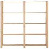 vidaXL Lagerregal mit 5 Böden 170x28,5x170 cm Massivholz Kiefer