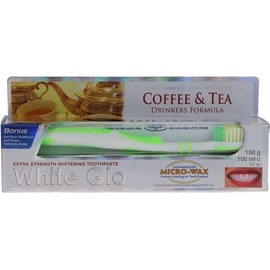 White Glo White Glo, Zahnpasta, SET Coffee & Tea Drinkers Formula aufhellende Zahnpasta 100ml + Zahnbürste (100 ml)