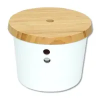 Kesper Zwiebeltopf modern, Melamin-Kunststoff 32622 , Maße:  ø 21 cm,  Höhe: 15,5 cm, weiß