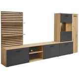 HBZ MEBLE Wohnwand Heathrow Holzoptik Artisan-Eiche
