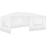 Tectake Pavillon Novara 6 x 3 m inkl. 5 Seitenteile Weiß