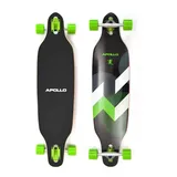Apollo Twin Tip DT Longboard 38" aus mehrlagigem Holz für idealen Flex & Stabilität schwarz|weiß|grün 38"