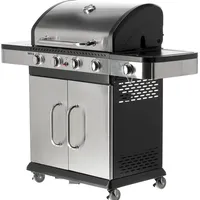 Yato Gasgrill 14,2kW, 4+1 Brenner, Edelstahl 133 x 57