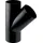 Geberit PE-Abzweig 45 Grad 125x110mm PE-HD Schwarz