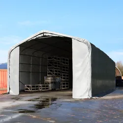 TOOLPORT Wikinger 6x12m Zelthalle, PRIMEtex-Plane, grau, ohne Statik - (49578)