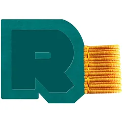 Rhodiarama, selbsthaftende Stiftschlaufe 4x3 cm, für Blöcke, Notizbücher und Kalender - Pfaugrün 194200C