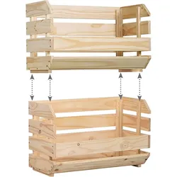 Evolution stapelbar Box 60X28,5X35,3 Cm Kiefer ohne Lack 100% Pefc Cert Astigarraga