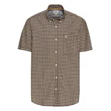 CAMEL ACTIVE Kurzarmhemd kariert, mit Button-Down-Kragen, blau