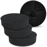 respekta, vioks Kohlefilter 4x wie Respekta MIZ0058 105mmØ für Dunstabzugshaube