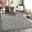 Boho 8203 dunkelgrau B 80cm H 10mm L 200cm Kunstfaser Teppiche Teppich Kurzflor robust Boho Scandic Fussbodenheizung geeignet