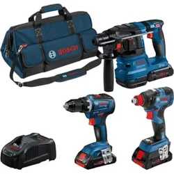Bosch Combo Kit 3-tlg. 18V: GSR 18V-55/GDX 18V-200/GBH 18V-22, 3 x Akku, Schnellladegerät