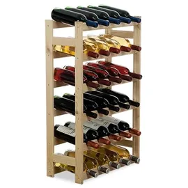 Proregal Weinregal Pinotwine HxBxT 86 x 53 x 25 cm 30 Flaschen Massives Kiefernholz Natur Unbehandelt