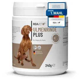 reavet Ulmenrinde Plus stark schleimend ohne Aufkochen für Hunde & Katzen 240g - Naturrein in Premiumqualität, Verdauung, Darmflora, Magen, Slippery Elm Bark