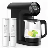 ecoviva Wasserfilter 200G Osmoseanlage Trinkwasser, Zubehör für 6-stufige Filtration Umkehrosmoseanlage, TDS-Reduzierung, Geeignet für Wohnungen, Büros, Wohnmobile usw. schwarz