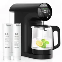 ecoviva Wasserfilter 200G Osmoseanlage Trinkwasser, Zubehör für 6-stufige Filtration Umkehrosmoseanlage, TDS-Reduzierung, Geeignet für Wohnungen, Büros, Wohnmobile usw. schwarz