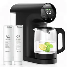 ecoviva Wasserfilter 200G Osmoseanlage Trinkwasser, Zubehör für 6-stufige Filtration Umkehrosmoseanlage, TDS-Reduzierung, Geeignet für Wohnungen, Büros, Wohnmobile usw. schwarz