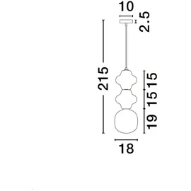 Nova Luce CLIO 3-flg. E14 60 cm Pink/Weiß