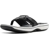 CLARKS Damen Brinkley Sea Zehentrenner Turnschuhe, Schwarz Black Synthetic, 37 EU