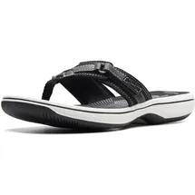 CLARKS Damen Brinkley Sea Zehentrenner Turnschuhe, Schwarz Black Synthetic, 37 EU