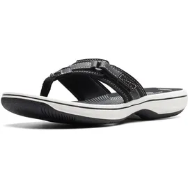 CLARKS Damen Brinkley Sea Zehentrenner Turnschuhe, Schwarz Black Synthetic, 37 EU