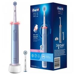 Oral-B Elektrische Zahnbürste Pro 3 3000 Sensitive Clean – Elektrische Zahnbürste – hellblau/weiß blau|weiß