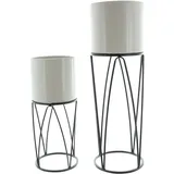 Frank Flechtwaren Übertopf 'Retro', 2er Set, Pflanztopf, Blumen, Pflanzen, dekorativer Blickfang