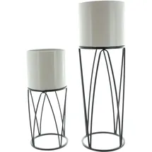 Frank Flechtwaren Übertopf 'Retro', 2er Set, Pflanztopf, Blumen, Pflanzen, dekorativer Blickfang