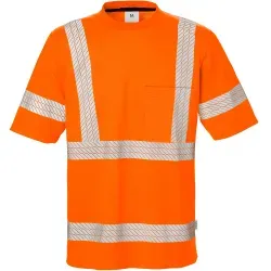 Fristads® Warnschutz T-Shirt 7407 THV Stiby mit UV-Schutz, orange 1 Stück, Größe: XXL