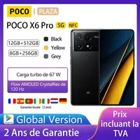 Poco x6 pro 5g smartphones, nfc, 120hz, dreifach kamera 64mp mit be, 67w ladung, 5000mah, lokale