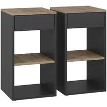 Vicco Nachttisch Dany, Anthrazit, 2er Set