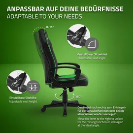 ML-Design Gaming Stuhl mit Wippfunktion,
