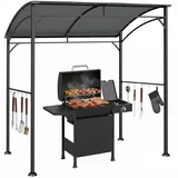Outsunny Grillpavillon 2,15 x 1,5 m Dunkelgrau
