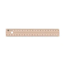 Metrie, Scholar-M20, Holzlineal, 1 abgeschrägte Kante,einseitige mm Skala, mit Aufhängebohrung, 20 cm abgeschrägte Kanten: beidseitig - gelocht