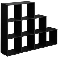 Vicco Treppenregal Raumteiler 142,4 x 107,8 x 29 cm Schwarz